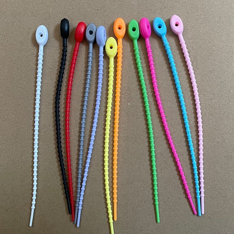 22Cm Strap Earphone Data Cable Daily Necessities Wire Storage Tadpole Silicone Cable Tie Diy Accessories Lanyard - Image 4